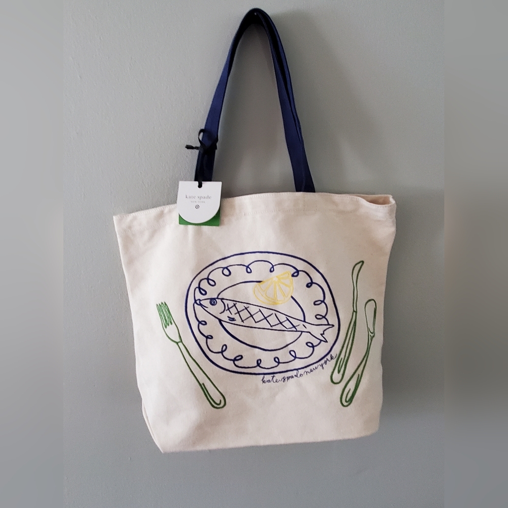 Kate Spade x Target Collaboration Embroidered Tote NWT